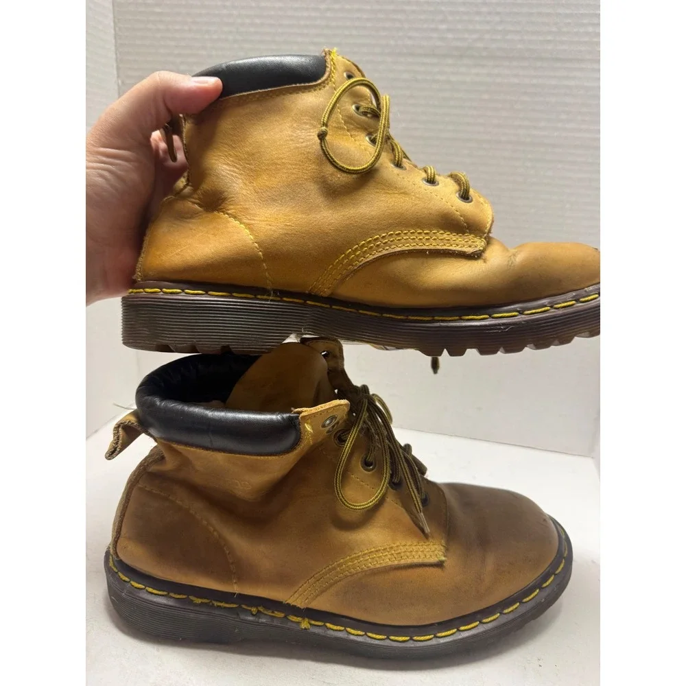 Dr. Martens Vintage England Tan Leather Padded Collar Ankle Boots UK 8 Men 9